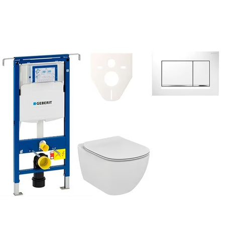 Zestaw WC podtynkowy Ideal Standard Tesi z modułem Geberit Duofix i przyciskiem Sigma 30