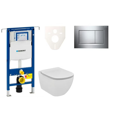 Zestaw WC podtynkowy Ideal Standard Tesi z modułem Geberit Duofix i przyciskiem Sigma 30