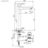 Ideal Standard Tesi wysoka bateria umywalkowa w wykończeniu chrom bez korka odpływowego