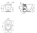 Białe miska WC wisząca Ideal Standard Tesi z technologią AquaBlade i deską soft Close