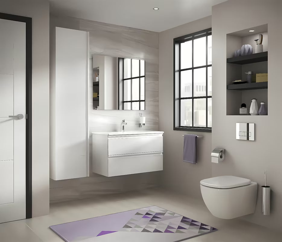 Białe miska WC wisząca Ideal Standard Tesi z technologią AquaBlade i deską soft Close