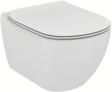 Biała miska WC wisząca Ideal Standard Tesi z ukrytym mocowaniem i nowoczesnym owalnym designem