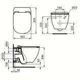 Biała miska WC wisząca Ideal Standard Tesi z ukrytym mocowaniem i technologią spłukiwania AquaBlade®.