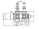 Uniwersalny zawór termostatyczny Isan Chrome pro grzejnik łazienkowy z przyłączem środkowym i rozstawem 50 mm, chrom.