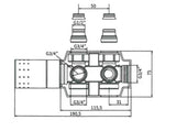 Uniwersalny zawór termostatyczny Isan Chrome pro grzejniki łazienkowe z przyłączem środkowym i rozstawem 50 mm