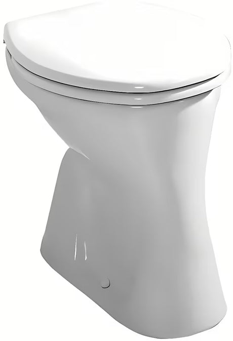 Biały miska WC stojąca Jika Dino z odpływem pionowym i spłukiwaniem płaskim