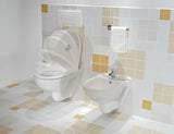 Biała miska WC wisząca Jika Lyra Plus z otwartym kołnierzem spłukującym i gładką powierzchnią ceramiczną.