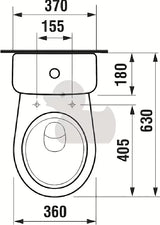 KOMPAKT wc Jika Lyra Plus w kolorze białym z lejowym spłukiwaniem i zbiornikiem DualFlush