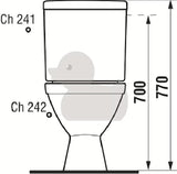 KOMPAKT wc Jika Lyra Plus w kolorze białym z lejowym spłukiwaniem i zbiornikiem DualFlush