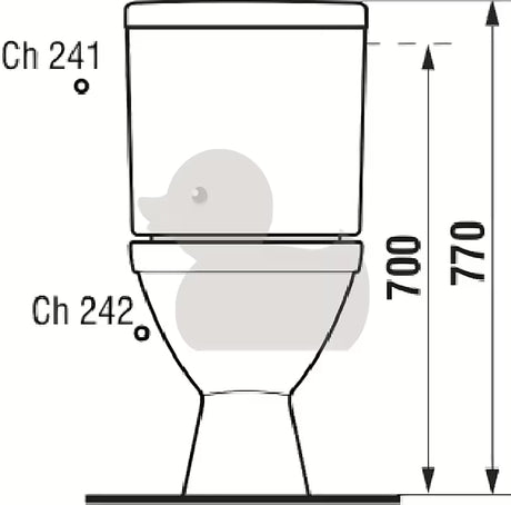 KOMPAKT wc Jika Lyra Plus w kolorze białym z lejowym spłukiwaniem i zbiornikiem DualFlush