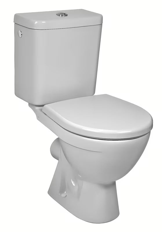 Biały kompakt WC KOMPAKT wc Jika Lyra Plus z odpływem pionowym i spłuczką DualFlush.