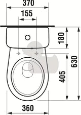 Biały kompakt WC KOMPAKT wc Jika Lyra Plus z odpływem pionowym i spłuczką DualFlush.