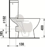 Biały kompakt WC KOMPAKT wc Jika Lyra Plus z odpływem pionowym i spłuczką DualFlush.