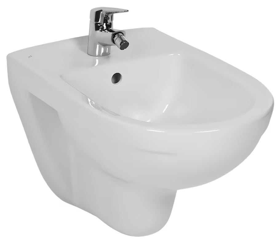 Biała wiszący bidet Jika Lyra Plus z otworem na pro baterię