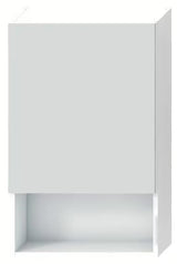 Biała wisząca szafka lustrzana Jika Lyra Plus 50 x 80 cm z półką