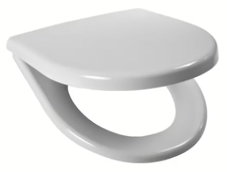 Biała DESKA sedesowa Jika Lyra Plus z duroplastu z technologią soft Close i plastikowymi zawiasami.