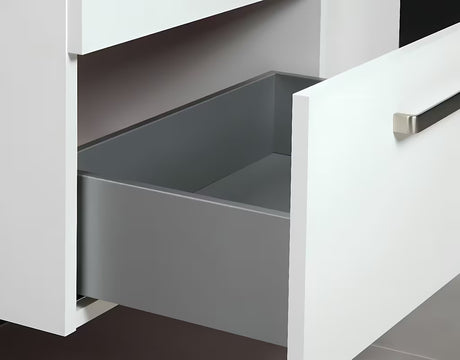 Biała wisząca szafka pod umywalkę Jika Lyra Plus Viva 44x40,1x55 cm z połyskiem na frontach