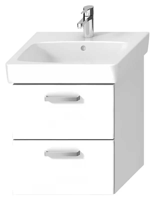 Jika Lyra Plus Viva wisząca szafka pod umywalkę 49x41,6x55 cm w białym połysku