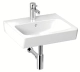 Biała ceramiczna umywalka meblowa Jika Lyra Plus Viva z otworem pro na baterię pośrodku