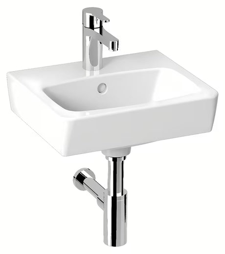 Biała ceramiczna meblowe mała umywalka Jika Lyra Plus Viva 40 cm z otworem na baterię pośrodku