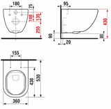 Biała miska WC wisząca Jika Mio-N z technologią Rimless, ukrytym mocowaniem i powłoką Jika Perla.