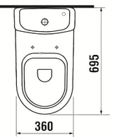 Biały MISKA wc zbiornik Jika Mio z bocznym doprowadzeniem wody i spłukiwaniem DualFlush 3/6 l