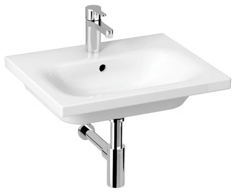 Biała wiszące ceramiczna umywalka Jika Mio-N 55x45 cm z otworem pro baterię pośrodku