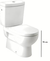 Biały KOMPAKT wc Jika Mio z odpływem VARIO i oszczędnym spłukiwaniem 3/6 l