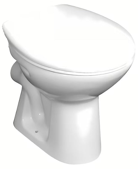 Miska WC Stojąca Jika Zeta w kolorze białym z głębokim spłukiwaniem i odpływem poziomym