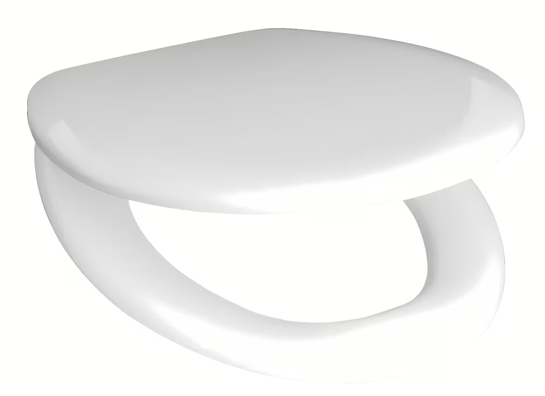 Białe duroplastowe DESKA sedesowa Jika Zeta z mechanizmem wolnego opadania soft Close i plastikowymi zawiasami.