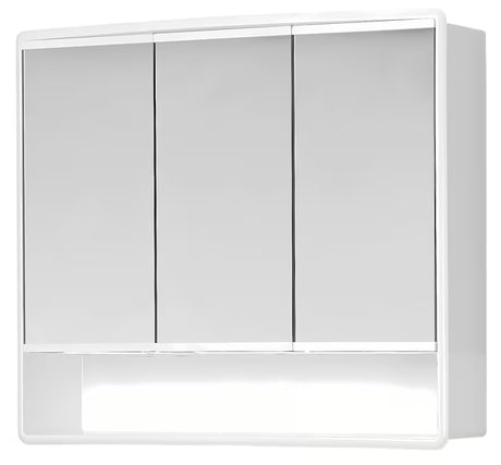 Biała szafka lustrzana Jokey Lymo 58x49 cm z lustrzanymi drzwiczkami i wewnętrznymi półkami