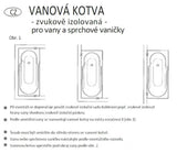 Dźwiękochłonne kotwy do wanny Kaldewei, zestaw 2 sztuk