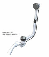 Kaldewei Comfort-Level automat wannowy w wykończeniu chrom, zestaw odpływowo-przelewowy wydłużony 725 mm.
