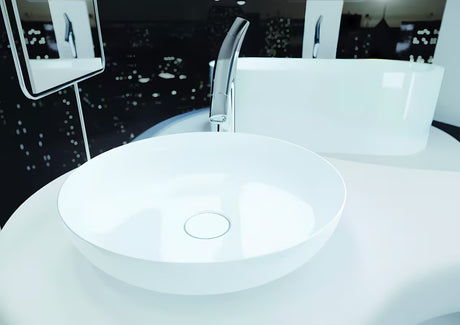 Kaldewei Miena umywalka nablatowa  45x45 cm w kolorze alpejska biel, ze stali emaliowanej