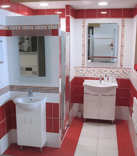 Keramia Pro szafka łazienkowa z ceramiczną umywalką 70x56x85 cm w białym połysku, z nóżkami