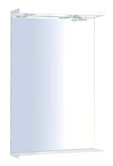 Prostokątne LUSTRO led Keramia Pro 50x80 cm z białą ramą, montaż pionowy, stopień ochrony IP44.