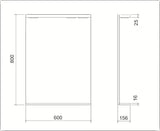 Prostokątne LUSTRO led Keramia Pro 60x80 cm z białą ramą, montaż pionowy.