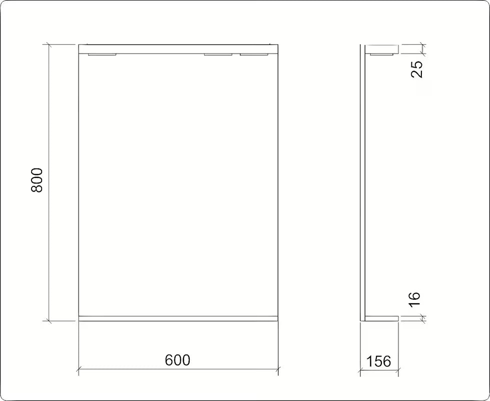 Prostokątne LUSTRO led Keramia Pro 60x80 cm z białą ramą, montaż pionowy.