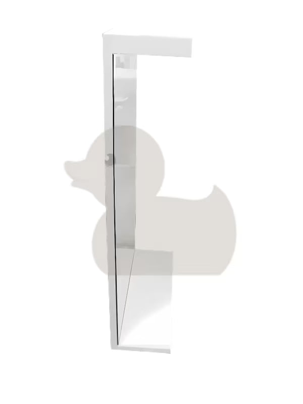 Prostokątne LUSTRO led Keramia Pro 70x80 cm w białej ramie, z klasą szczelności IP44, orientacja pionowa.