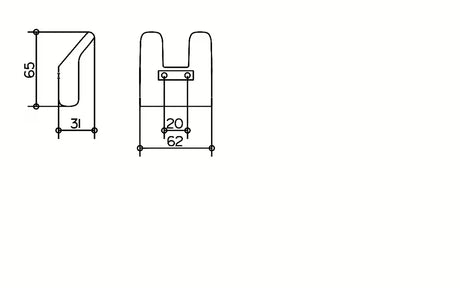 Ścienny wieszak 2 hakowy Keuco Moll w wykończeniu chrom o nowoczesnym designie do łazienki