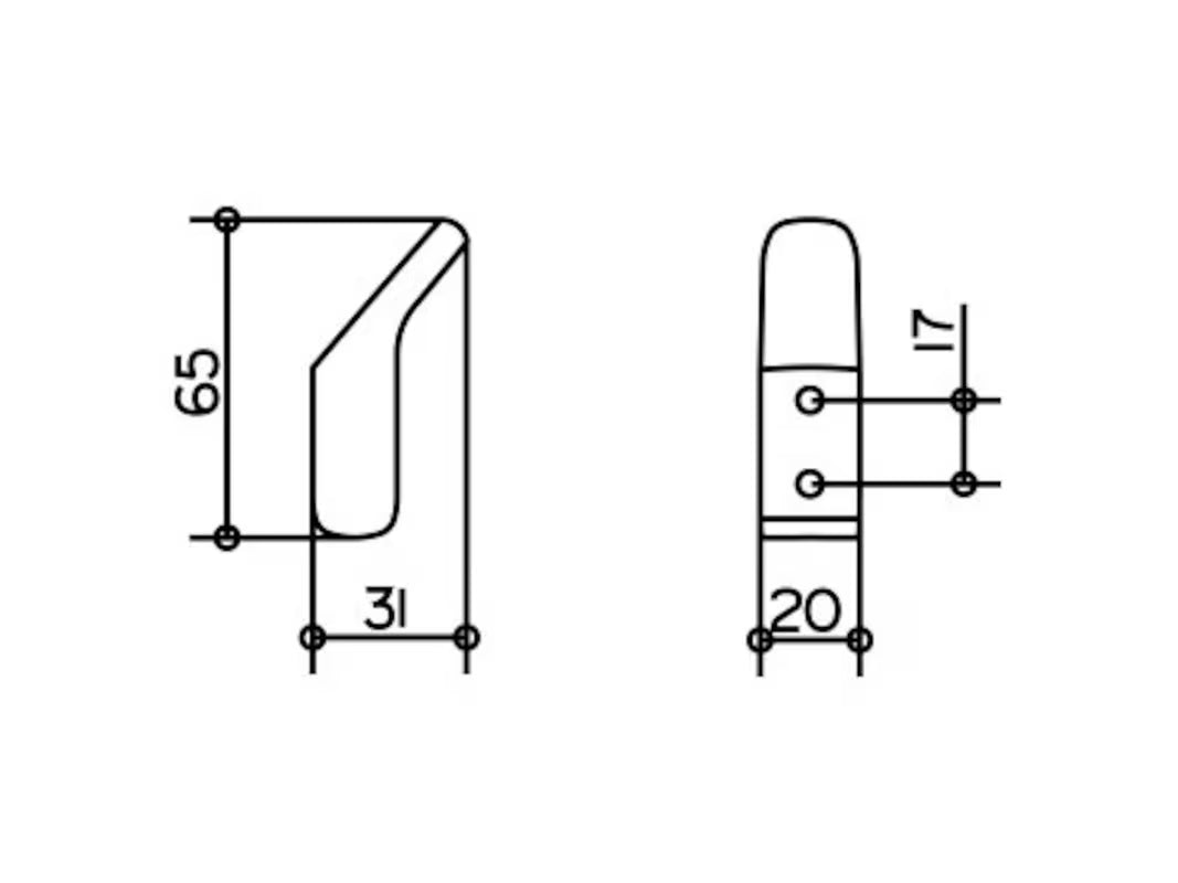 Chromowany ścienny haczyk Keuco Moll odpowiedni na ręcznik lub szlafrok.
