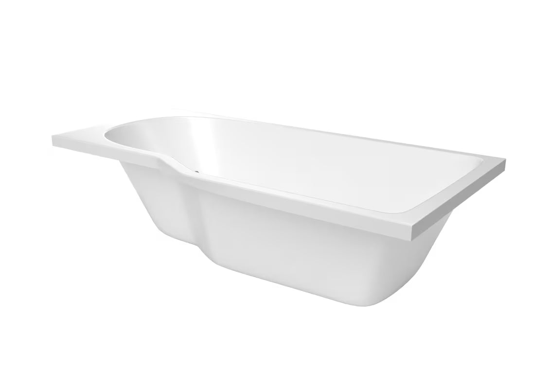 Laguna Beáta Plus asymetryczna wanna narożna prawa 160x80 cm z lanego akrylu PMMA z błyszczącą powierzchnią