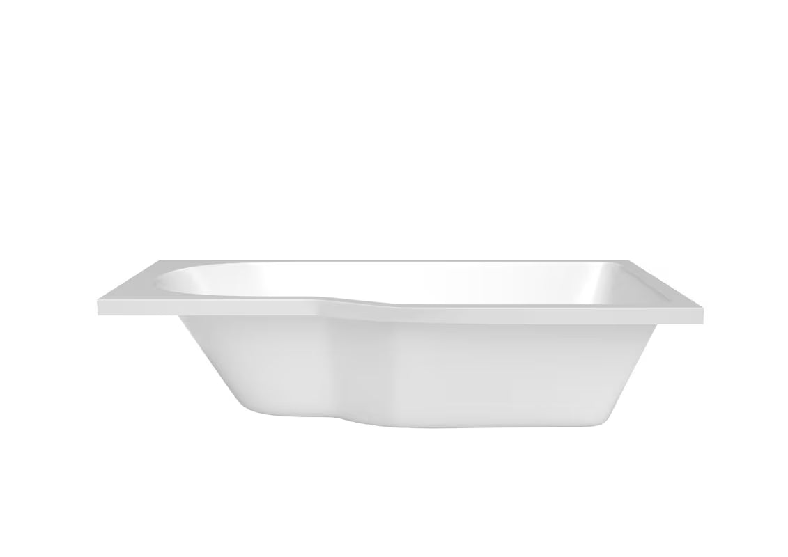 Laguna Beáta Plus asymetryczna wanna narożna prawa 160x80 cm z lanego akrylu PMMA z błyszczącą powierzchnią