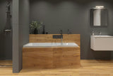 Laguna Beáta Plus asymetryczna wanna narożna prawa 160x80 cm z lanego akrylu PMMA z błyszczącą powierzchnią