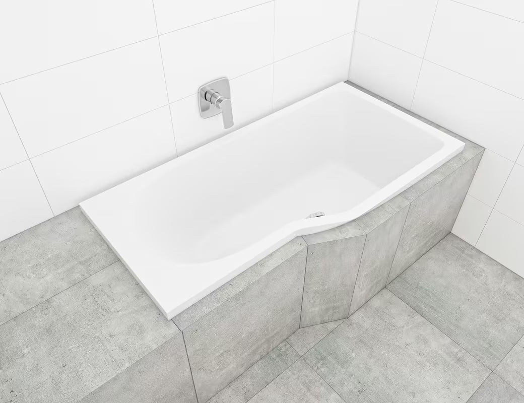 Laguna Beáta Plus asymetryczna wanna narożna prawa 160x80 cm z lanego akrylu PMMA z błyszczącą powierzchnią
