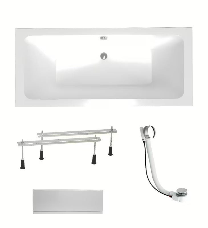 Prostokątna wanna akrylowa Laguna Nora Plus 160 x 75 cm pro w wersji lewej i prawej