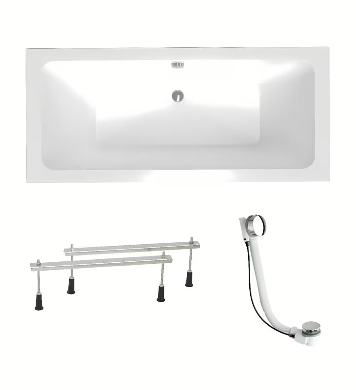 Laguna Nora Plus prostokątna wanna akrylowa 180 x 80 cm pro w wersji lewej i prawej