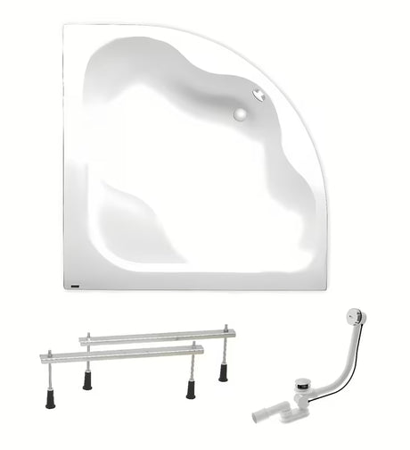 Narożna wanna akrylowa Laguna Syntia Plus 150x150 cm pro w wersji lewej i prawej