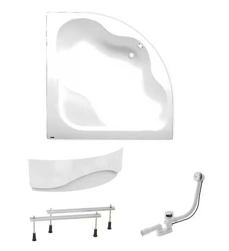 Narożna wanna akrylowa Laguna Syntia Plus 150 x 150 cm pro w wersji lewej i prawej