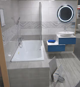 Wanna prostokątna Laufen Bolsena 180x80 cm ze stali emaliowanej z izolacją akustyczną i nogami